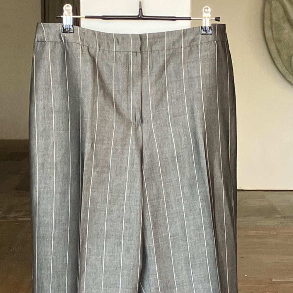 Talbots slate, gray, iridescent, Italian pinstripe pants - Picture 8 of 9
